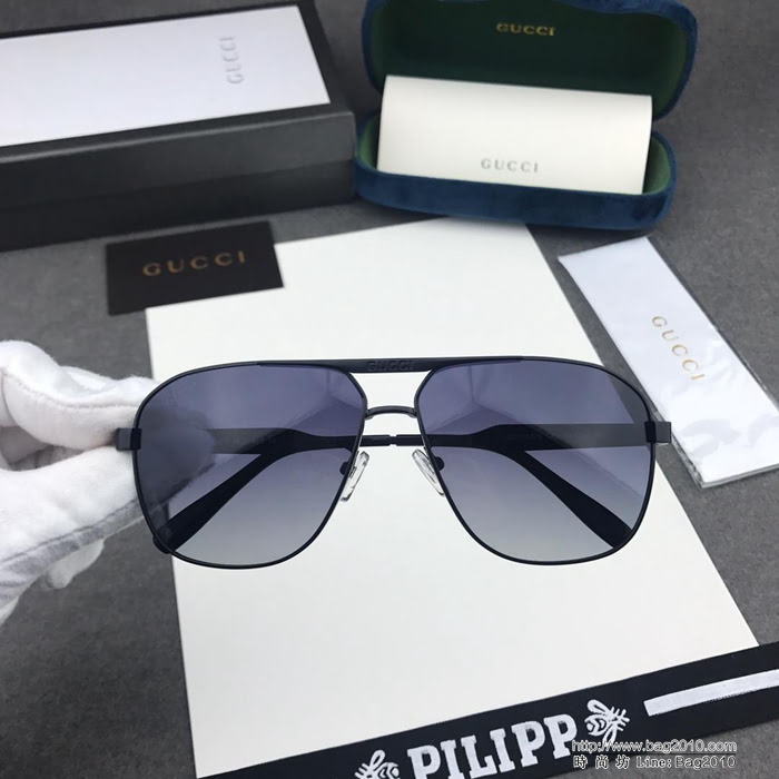 GUCCI古馳 G家新款出貨 金屬偏光墨鏡 完美品質 超級時尚  lly1543